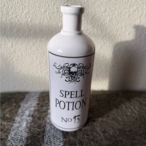 White Spell Potion No. 13 milk Bottle vase holiday gothic witch apothecary